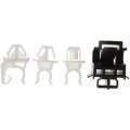 Honda Pilot 2009 2015 Hood Prop Rod Clip Assortment 4 Pieces Plastic Black And White Replacement For 90672s5a003 90672sj4013