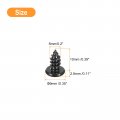 Uxcell 5mm X 10mm Phillips Pan Head Self-tapping Screw 50pcs 304 Stainless Steel Round Wood Full Thread Black