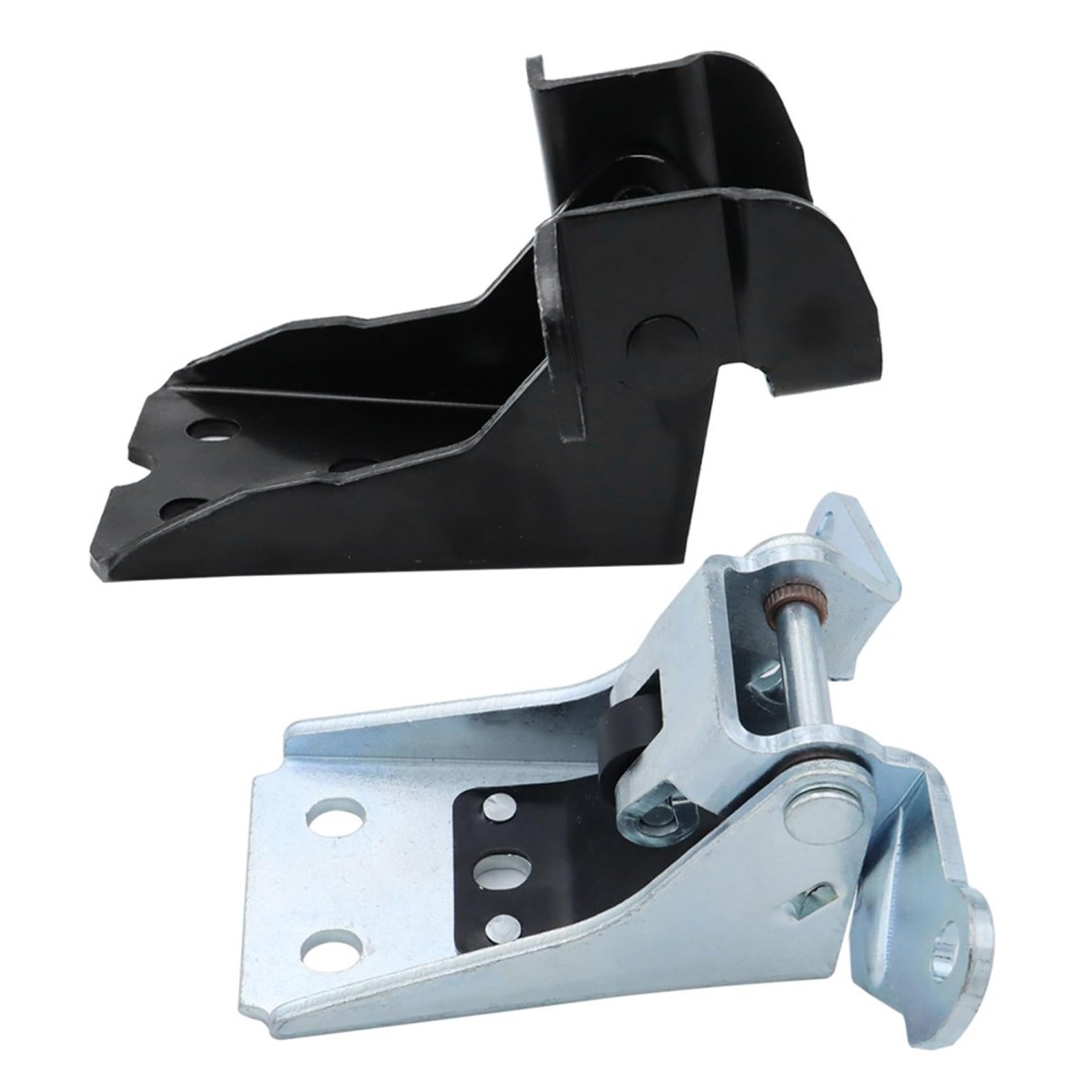 Door Hinge Upper Lower Pair Set Left Right Chrome Black Replacement For 1980-1996 Bronco F150 F250