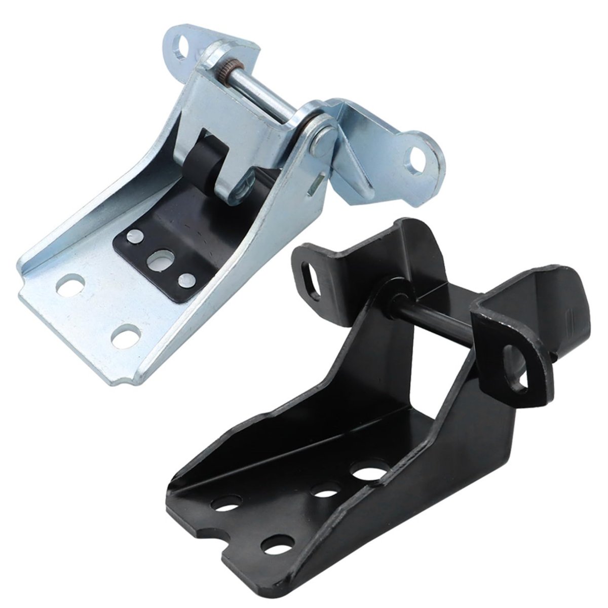 Door Hinge Upper Lower Pair Set Left Right Chrome Black Replacement For 1980-1996 Bronco F150 F250