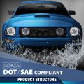 Led Headlights Assembly For 2005 2006 2007 2008 2009 Ford Mustang Headlamp Driver Passenger Side Clear Lens Black Housing
