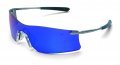 Mcr Safety T411g Rubicon Glasses Emerald Mirror Lens With Uv Protection And Scratch Resistant Coating Curved Frameless Design 1 