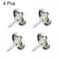Uxcell Mirror Screws Decorative Cap Fasteners Cover Nails Electroplated Bright Silvery 22mm 0 87 Brass 4pcs