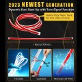 Topku 70 Led Drl Car Daytime Running Light Strip 12v Flexible Waterproof White Turn Signal Yellow Brake Flow Lights 2pcs Amber