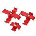 X Autohaux 2 Set 7mm-8mm Car Engine Spark Plug Wire Separator Looms Divider Organizer Clamp Plastic Red