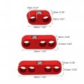 X Autohaux 2 Set 7mm-8mm Car Engine Spark Plug Wire Separator Looms Divider Organizer Clamp Plastic Red