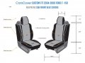 Carscover Custom Fit 2009-2014 Ford F150 F250 F350 Pickup Truck Black Neoprene Car Front Center Jump Seat Cover And Console