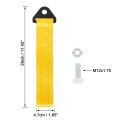 Yellow Universal Car Tow Towing Hook Bumper Trailer Belt Strap