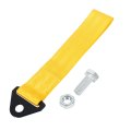 Yellow Universal Car Tow Towing Hook Bumper Trailer Belt Strap 