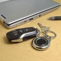Ipick Image For Chevrolet Corvette C7 Z06 Real Black Carbon Fiber Chrome Roundel Metal Case Key Chain Keychain Official