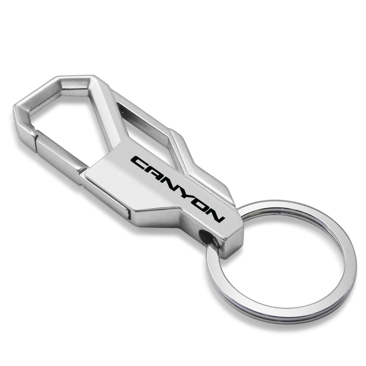 Gmc Canyon Silver Carabiner Style Snap Hook Metal Key Chain Officially Licensed Zinc Alloy Logo Accessory 3 75 In X 1 Sh80