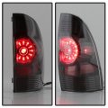 Acanii For 2005-2015 Toyota Tacoma Pickup Black Housing Led Tail Lights Brake Lamps Assembly Driver Passenger Side