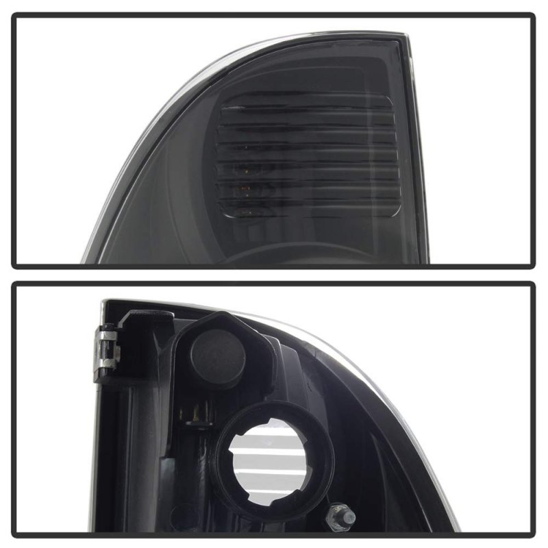 Led Tail Lights Brake Lamps Assembly For 2005 To 2015 Toyota Tacoma Pickup Black Housing Driver And Passenger Side Clear
