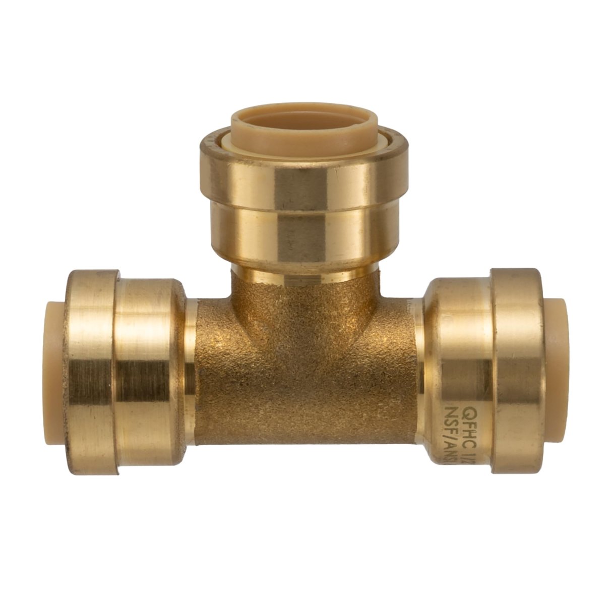 1 2 In Push To Connect Brass Tee Fitting Lead Free Rp-98015 Plumbing Connector For Potable Water
