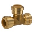 1 2 In Push To Connect Brass Tee Fitting Lead Free Rp-98015 Plumbing Connector For Potable Water