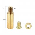Uxcell M4 Hex Brass Standoff Spacer 16mm 6mm Male-female Threaded Pillar Screw Nut Kit For Pcb Motherboard Computer Circuit