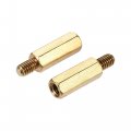 Uxcell M4 Hex Brass Standoff Spacer 16mm 6mm Male-female Threaded Pillar Screw Nut Kit For Pcb Motherboard Computer Circuit