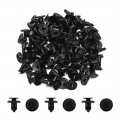 Uxcell 50pcs Black Under Engine Splash Guard Trim Fastener Clip Bumper Push Rivet 7 5mm