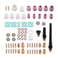87pcs Tig Welding Torch Stubby Gas Lens 12 Glass Cup Kit For Wp-17 18 26