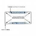 Old Dominion University Monarchs License Plate Frame Mascot 2 Pack Officially Licensed Metal Car Tag Holder 6 25 X 12 In For Us