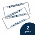 Old Dominion University Monarchs License Plate Frame Mascot 2 Pack Officially Licensed Metal Car Tag Holder 6 25 X 12 In For Us