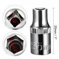 Uxcell 2 Pcs 1 4-inch Drive 5mm 6-point Shallow Socket Metric Cr-v