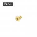 Uxcell Flat Head Socket Cap Screws M2-0 4 X 4mm Brass Inner Hex Drive Fasteners Bolts 24pcs