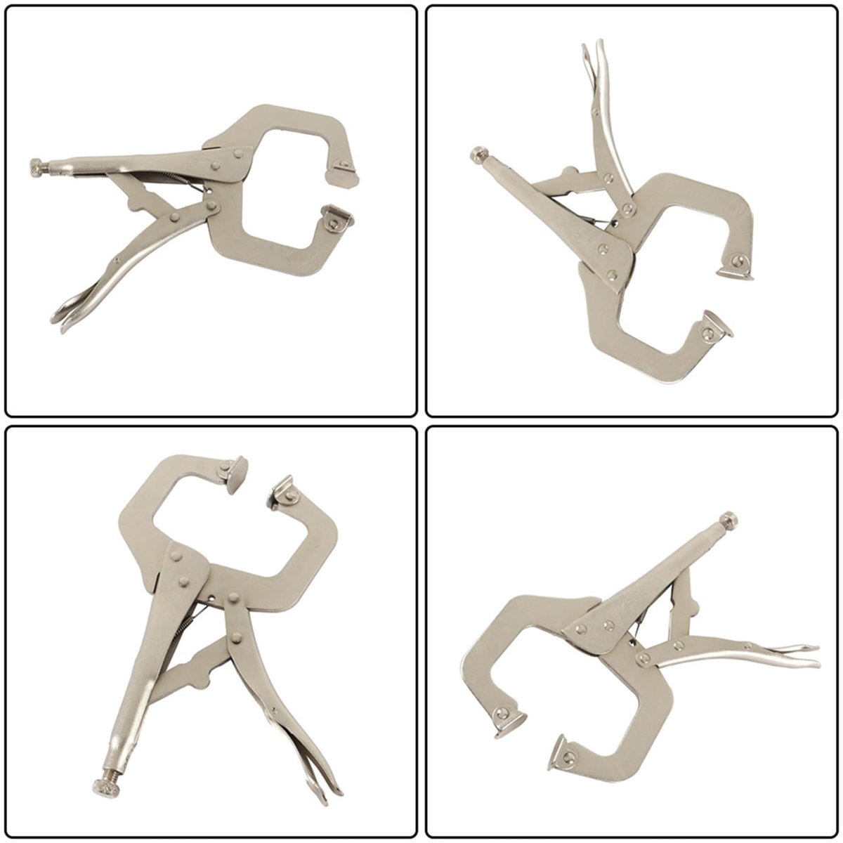 5 Pcs 11 In Clamp Locking Adjustable Pliers Grip With Swivel Pads Steel C For Fixed Clamping And Welding