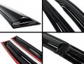 Jdm 3d Style Wavy Smoked Window Visor Rain Guard Deflector Compatible With 2016-2021 10th Honda Civic 4 Door Sedan