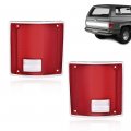 G-plus Pair Tail Lights Compatible With Chevy Blazer C10 C20 C30 1975-1986 Fit Gmc C15 C1500 C2500 Jimmy 1973-1991 Red Lens
