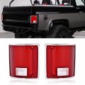 G-plus Pair Tail Lights Compatible With Chevy Blazer C10 C20 C30 1975-1986 Fit Gmc C15 C1500 C2500 Jimmy 1973-1991 Red Lens