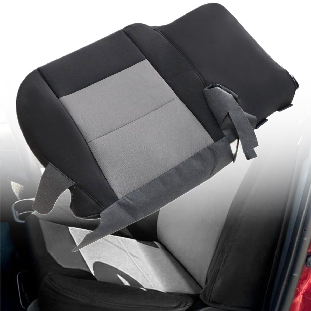 Front Left Driver Side Bottom Replacement Cloth Seat Cover Black And Gray For Ford Ranger 2003 2011 60 40 Bench Polyester Foam