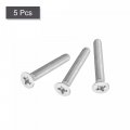 Uxcell 5 16-18x2-1 2 Flat Head Machine Screws Phillips 304 Stainless Steel Bolts 5pcs