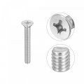 Uxcell 5 16-18x2-1 2 Flat Head Machine Screws Phillips 304 Stainless Steel Bolts 5pcs