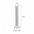 Uxcell 5 16-18x2-1 2 Flat Head Machine Screws Phillips 304 Stainless Steel Bolts 5pcs