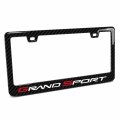 Ipick Image Black Real 3k Carbon Fiber Finish Abs Plastic License Plate Frame For Chevrolet Corvette C6 Grand Sport In 3d