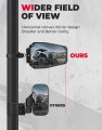 Kemimoto Utv Side Mirrors View For 1 5-2 Inch Round Roll Cage By Compatible With Polaris Rzr 900 1000 Rhino Kawasaki Teryx Mule