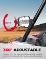 Kemimoto Utv Side Mirrors View For 1 5-2 Inch Round Roll Cage By Compatible With Polaris Rzr 900 1000 Rhino Kawasaki Teryx Mule