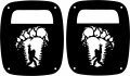 Jeeptails Bigfoot Middle Finger Tail Lamp Light Covers For Jeep Wrangler Tj And Yj Black Set Of 2 
