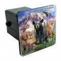 Mount Rainier National Park Washington Wa Animals Bear Fox Cougar Deer Wolf Tow Trailer Hitch Cover Plug Insert