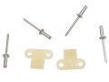 1969 1972 Corvette Wiper Door Stops Plastic With Rivets 2 Pack Part 653137 