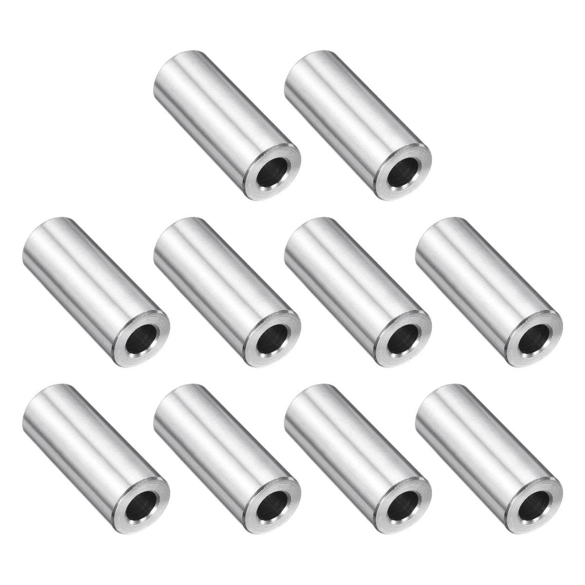 10 Pcs Stainless Steel Spacer 4 Bore X 2 Od 1-1 Length Screw Bushing Plain Finish Round Metal For 1 Screws Bolts And Rods