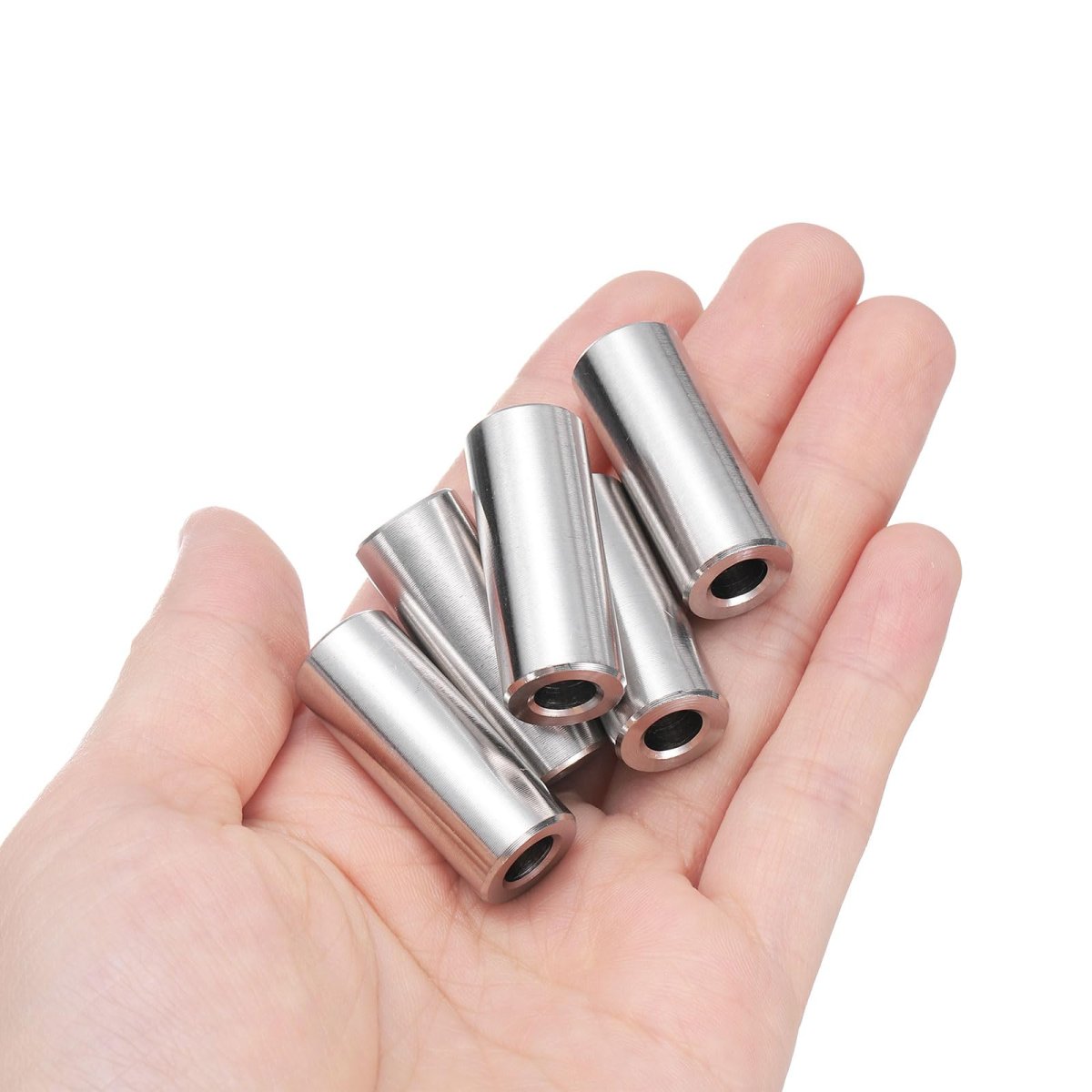 10 Pcs Stainless Steel Spacer 4 Bore X 2 Od 1-1 Length Screw Bushing Plain Finish Round Metal For 1 Screws Bolts And Rods