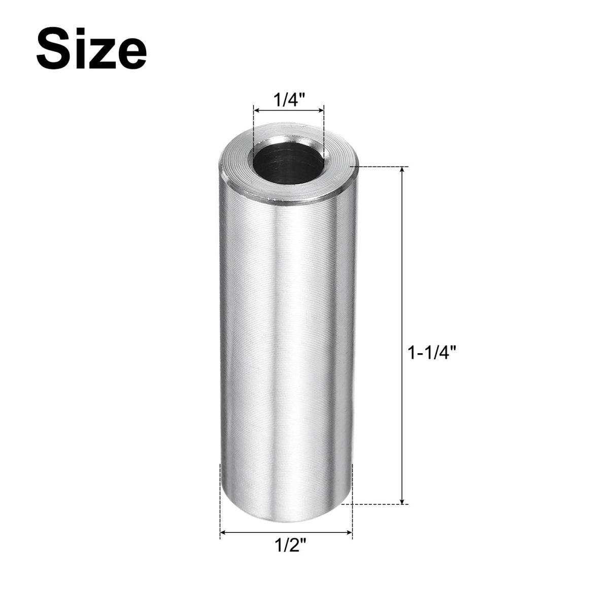 10 Pcs Stainless Steel Spacer 4 Bore X 2 Od 1-1 Length Screw Bushing Plain Finish Round Metal For 1 Screws Bolts And Rods