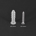 Uxcell 6mmx25mm Plastic Expansion Tube For Drywall With Screws Translucent 20pcs