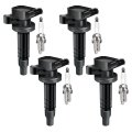 Mas Set Of 4 Ignition Coils Pack 4pcs Iridium Spark Plugs 4503 For Chevrolet Toyota Pontiac Prizm Corolla Vibe 1 8l L4 
