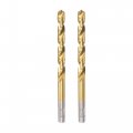 Uxcell 6 3mm Drill Bits High Speed Steel Straight Shank 100mm Length Twist Bit Fully Ground Titanium Coated 2 Pcs