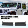 X Autohaux 1 Set Hoolcar Rain Driverter Gutter Hardtop Abs Rainwater Deflector For Jeep Wrangler Jl Jlu Gladiator Jt 2018-2021