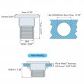 Uxcell M4 Half Hex Body Rivet Nuts 60pcs 304 Stainless Steel Flat Head Threaded Insert For Metal Plastic