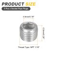 5pcs Male Thread Socket Pipe Plugs Npt 1 16 Stainless Steel Internal Hex Caps For Fitting And Sealing Silver